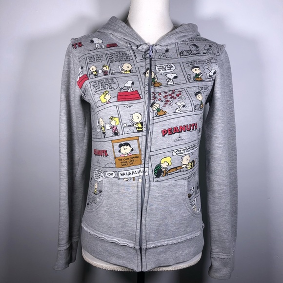 snoopy zip up hoodie